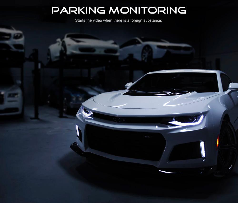 Black Box Dash Cam 1080P with G-Sensor, compact design, and wide-angle lens mounted in a car, capturing clear video footage.