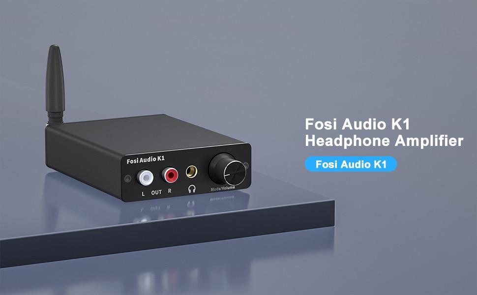 Bluetooth 5.0 Mini Stereo Gaming DAC Headphone Amplifier with aluminum body and multiple input options.