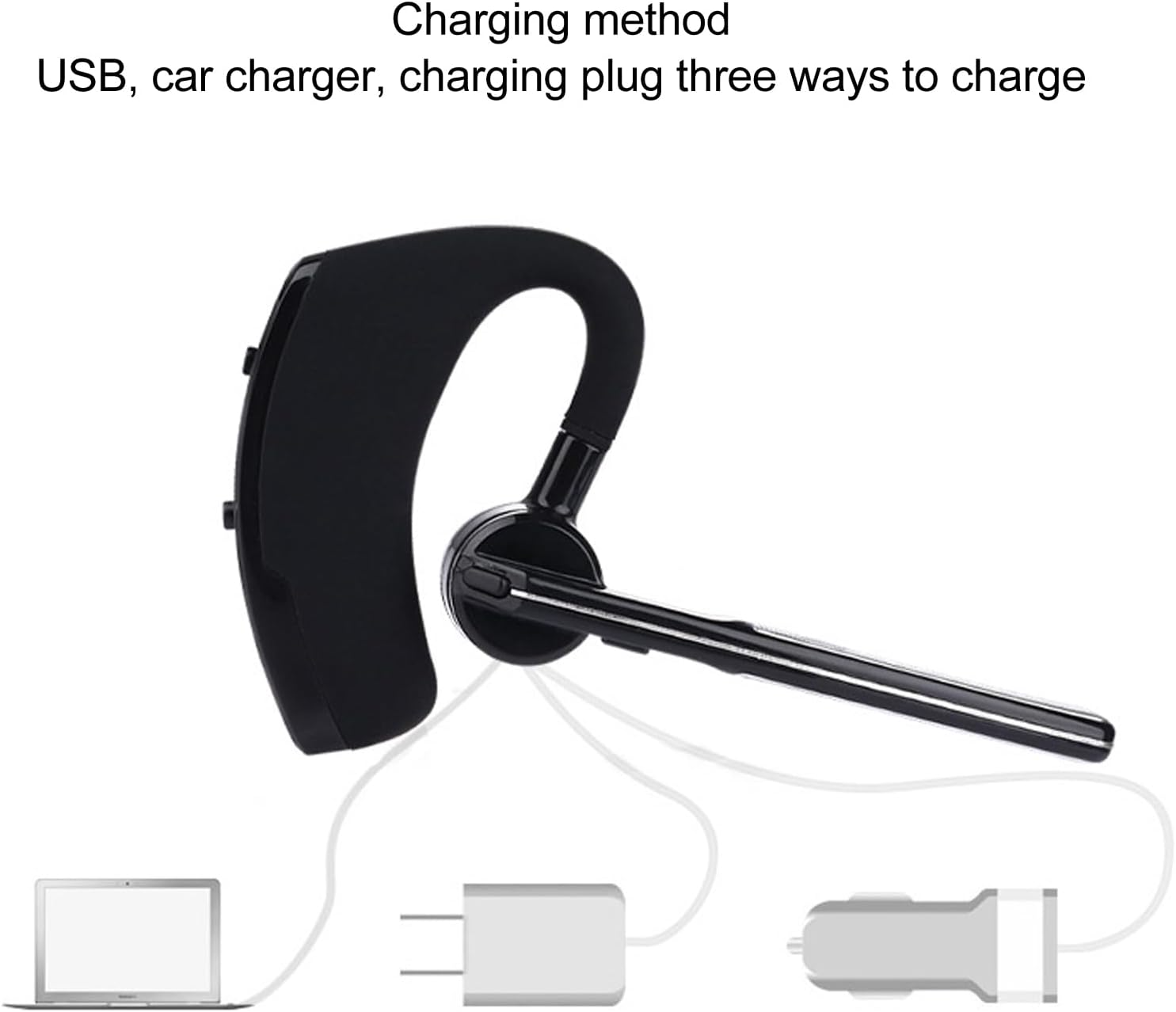 Bluetooth Earpiece Wireless Headset with noise cancelling technology, designed for hands-free calling and comfort.