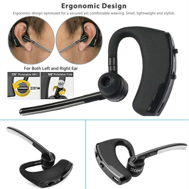 Bluetooth Earpiece Wireless Headset with noise cancelling technology, designed for hands-free calling and comfort.