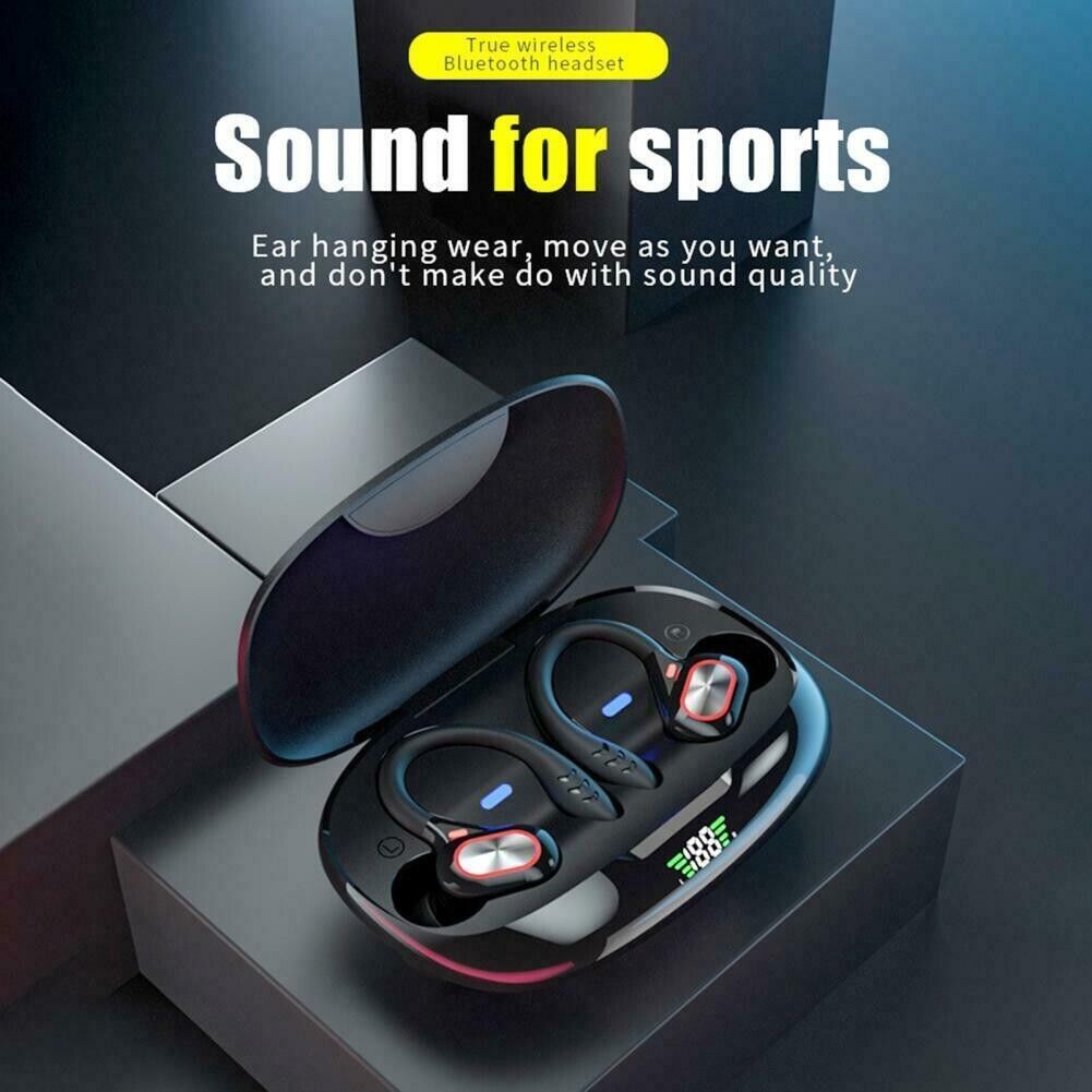 Bluetooth Headset 5.1 True Wireless Earphones showcasing ergonomic design and charging case.