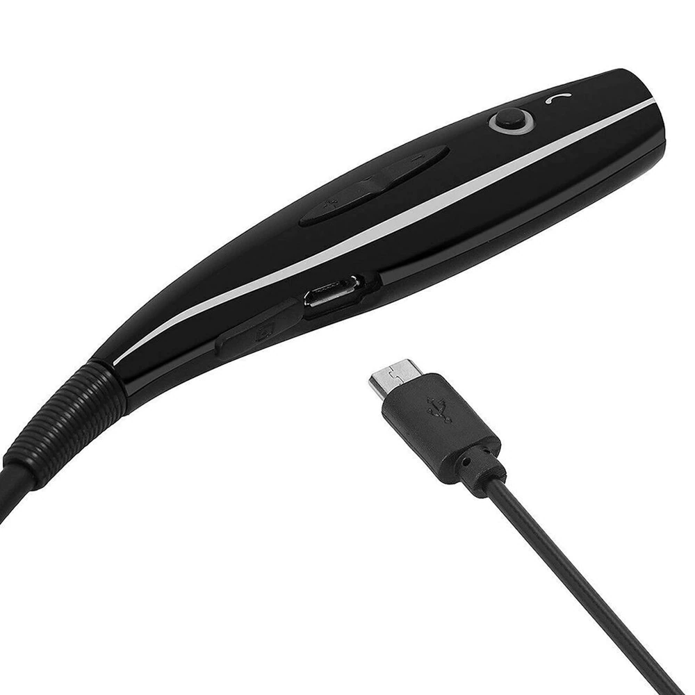 Bluetooth Neckband Wireless Headphones with Mic, showcasing ergonomic design and sleek black finish.