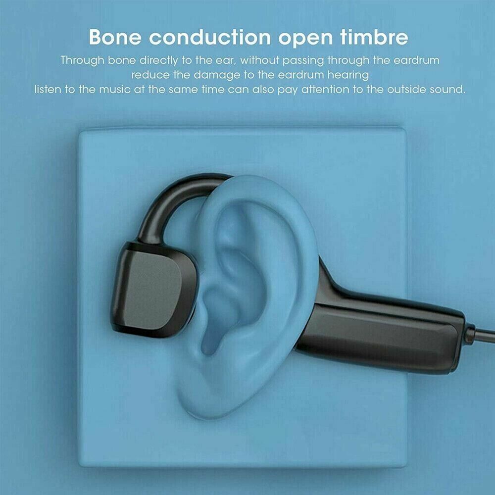 Bone Conduction Headphones Bluetooth 5.1, lightweight and ergonomic design, perfect for outdoor activities.
