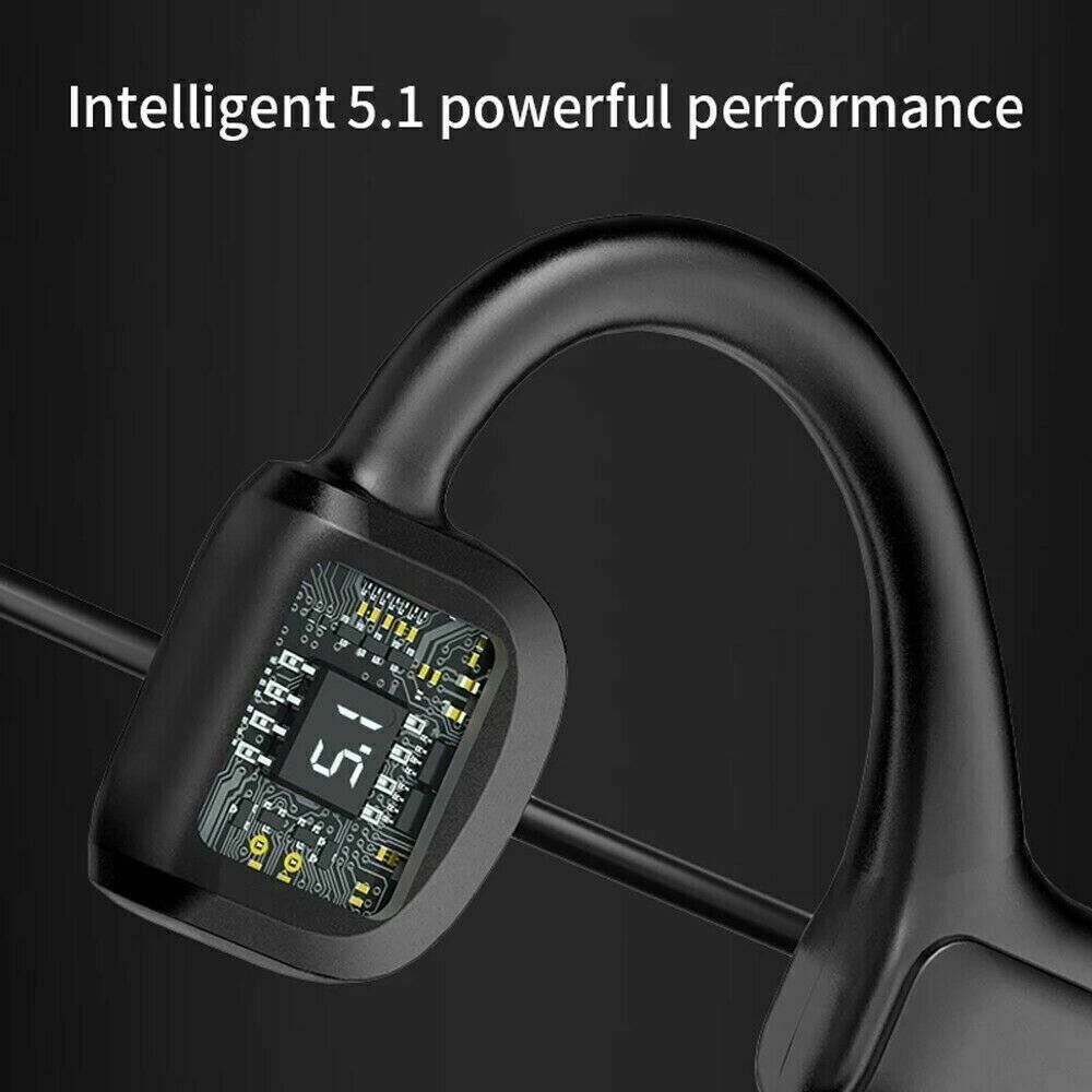 Bone Conduction Headphones Bluetooth 5.1, lightweight and ergonomic design, perfect for outdoor activities.