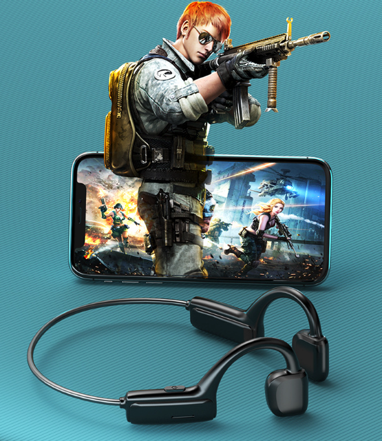 Bone Conduction Headphones Bluetooth 5.1, lightweight and ergonomic design, perfect for outdoor activities.