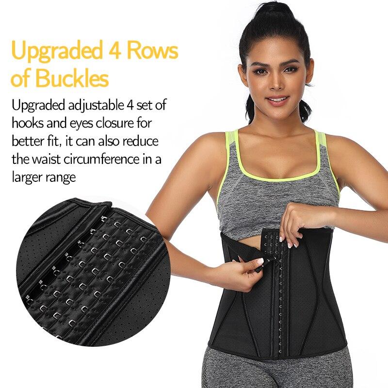 Boned Latex Waist Trainer Corset for Women, designed for weight loss and body shaping, featuring a sleek design and comfortable materials.