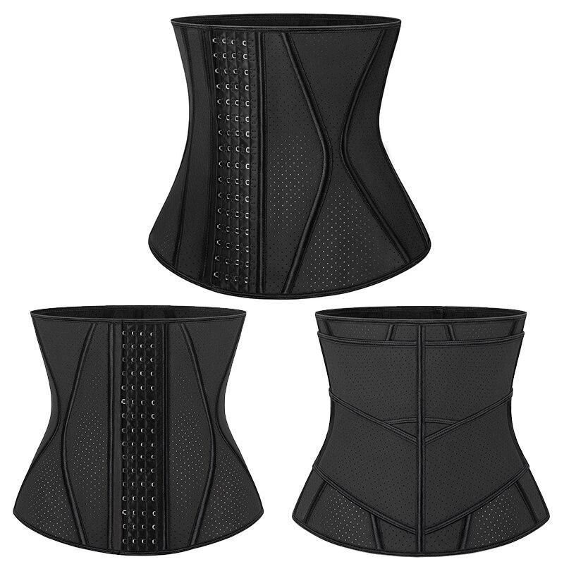 Boned Latex Waist Trainer Corset for Women, designed for weight loss and body shaping, featuring a sleek design and comfortable materials.