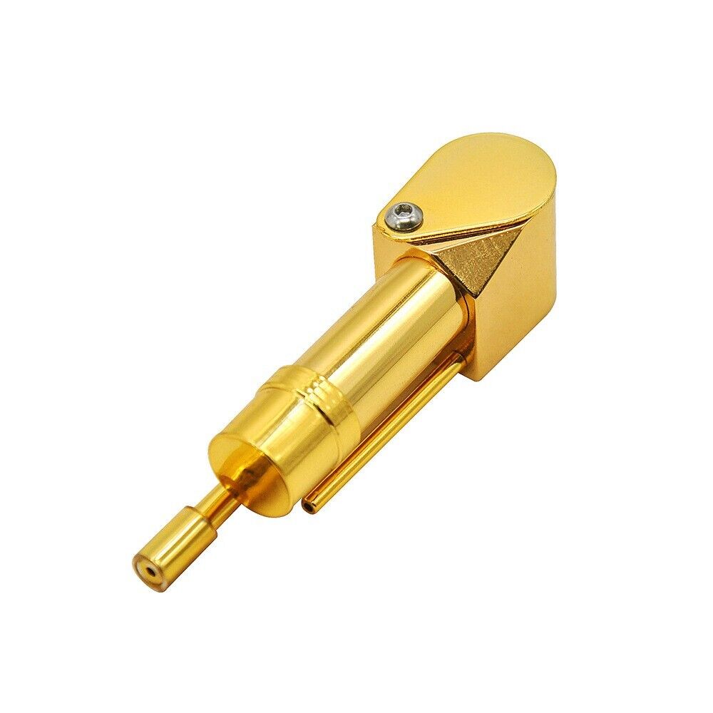 Brass Tobacco Smoking Pipe with Stash Storage Cylinder, featuring a close-able lid and elegant design.