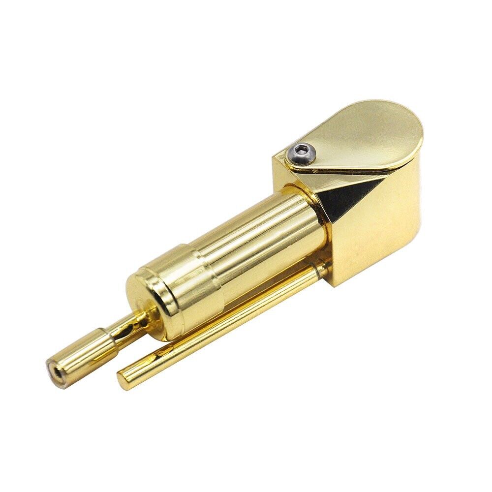 Brass Tobacco Smoking Pipe with Stash Storage Cylinder, featuring a close-able lid and elegant design.