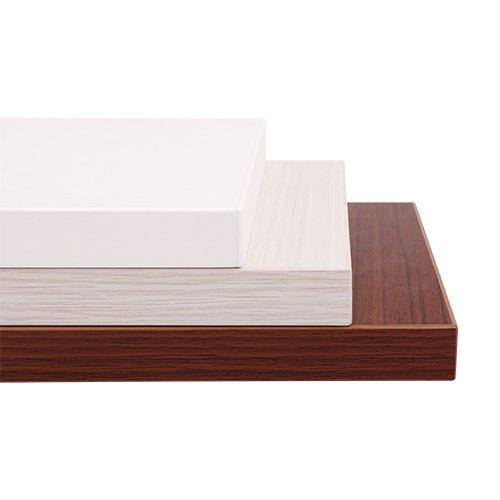 BRATECK Particle Board Desk Board in white, measuring 1800x750mm, showcasing a sleek and modern design suitable for various workspace styles.