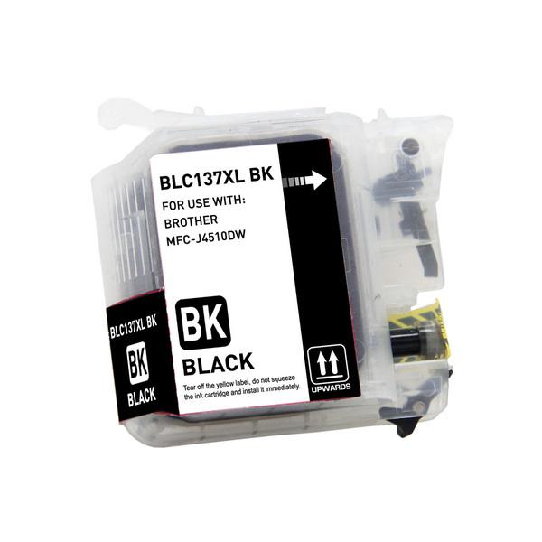BROTHER LC137XL Black Compatible Inkjet Cartridge with professional quality components and ink.