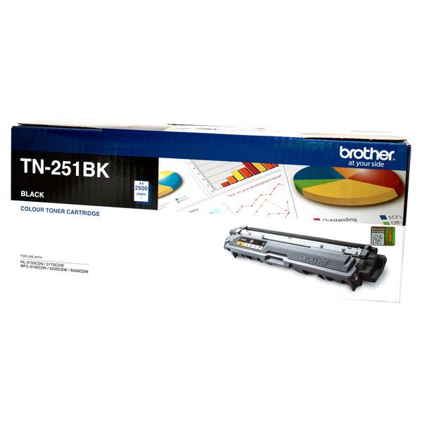 Brother TN-251 Black Original Toner Cartridge, designed for high-quality printing with compatible Brother printers.