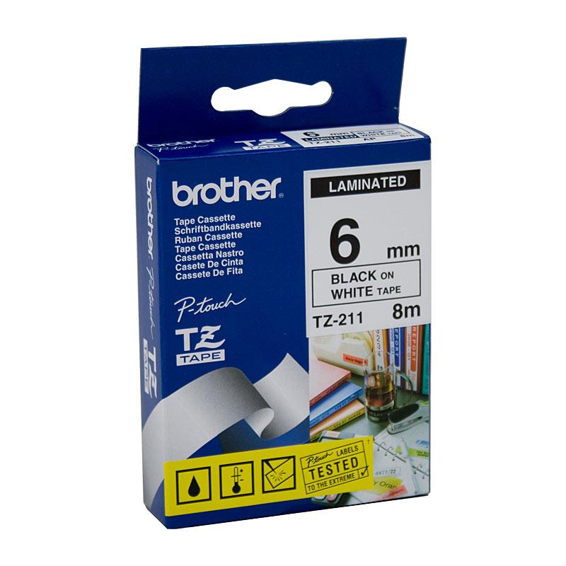 BROTHER TZe211 Labelling Tape roll, showcasing its premium quality and compatibility with POS systems.