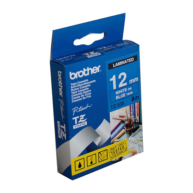 BROTHER TZe535 Labelling Tape roll with clear adhesive backing, designed for use in POS stations.