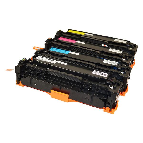 CC530 CART-318 Series Generic Toner Set featuring four premium cartridges in black, cyan, yellow, and magenta.