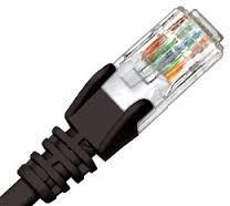 CABAC 50cm CAT6 RJ45 LAN Ethernet cable in black, showcasing its connectors and durable design.