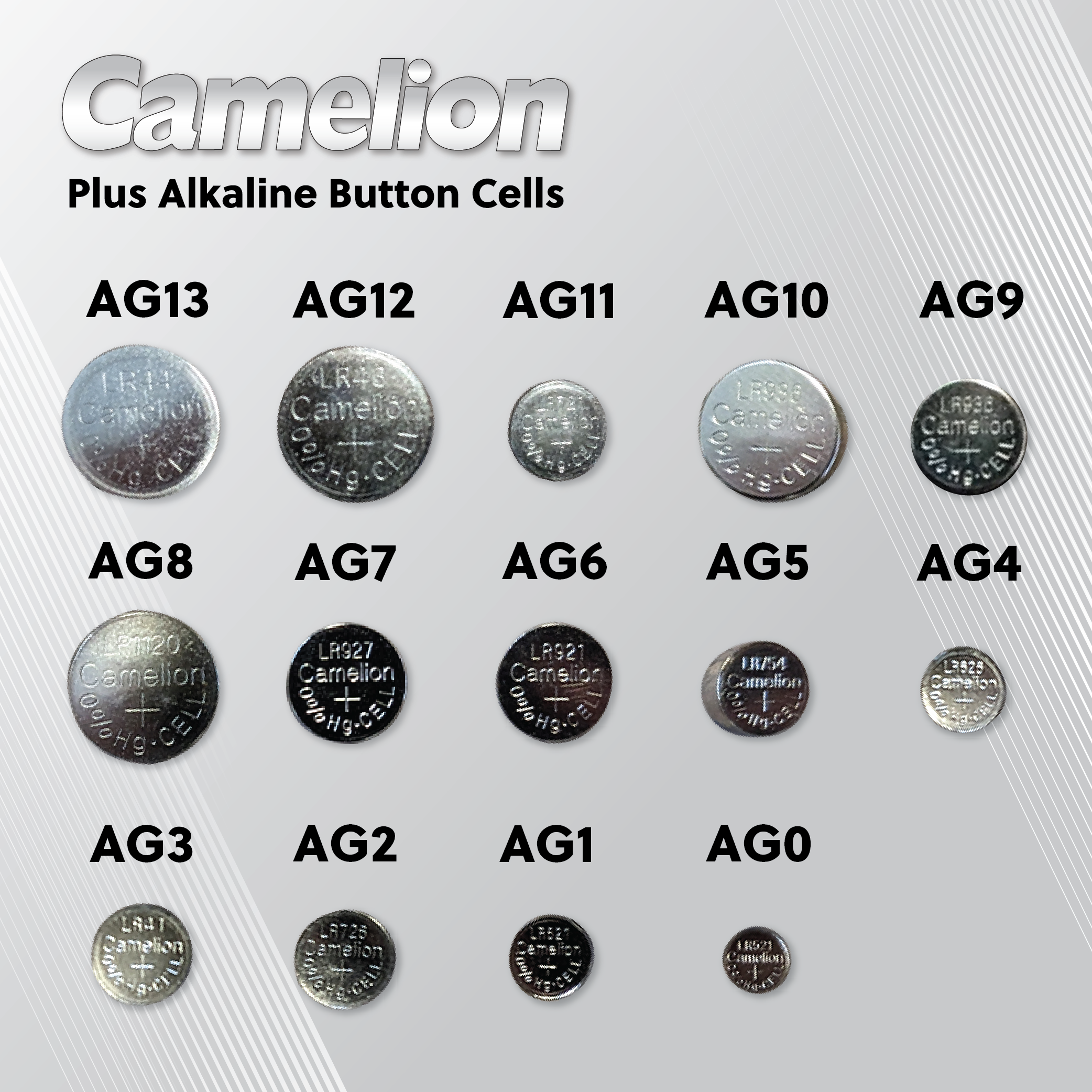 Camelion AG4 / 377 / LR626 1.5V alkaline button cell battery pack, ideal for various electronic devices.