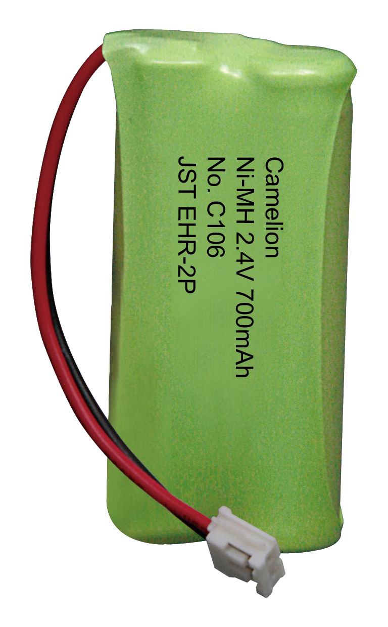 Camelion C106 Cordless Phone Battery with specifications and connector details.