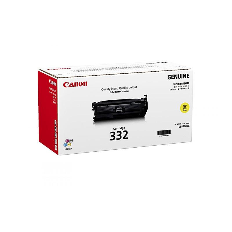 CANON Cartridge332 Yellow Toner cartridge, designed for high-quality printing with a yield of 6,400 pages, compatible with Canon LBP7780CX printer.