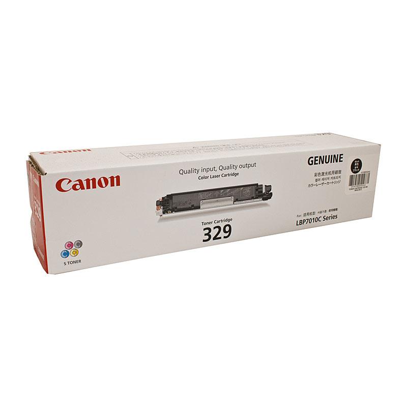CANON Cartridge329 Black Toner cartridge, designed for high-quality printing with a yield of 1,200 pages, compatible with Canon Laser Shot LBP7018C.