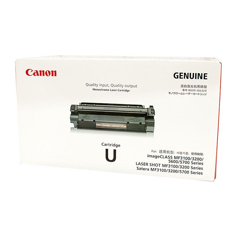 CANON Cartridge-U Toner Cartridge in black packaging, designed for Canon printers, yielding 2,500 pages.