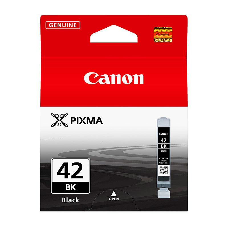 CANON CLI42 Black Ink Cartridge with packaging, showcasing its premium quality and compatibility with Canon printers.