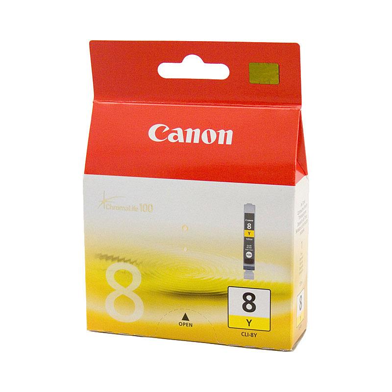 CANON CLI8Y Yellow Ink Cartridge, a genuine Canon product designed for vibrant printing, compatible with various Canon printers.