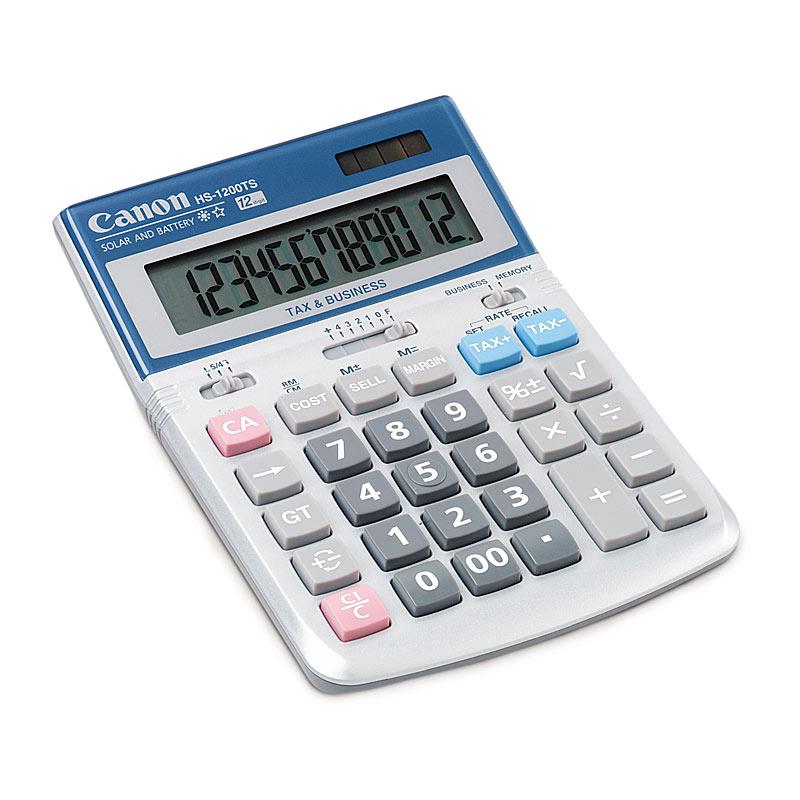 CANON HS1200TS Calculator with a large display and solar panel, ideal for home and office use.