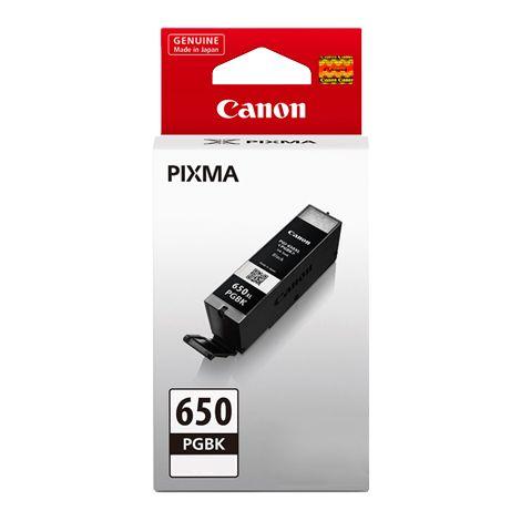 Canon PGI650BK Black Cartridge for printers, featuring a sleek design and high-quality ink.