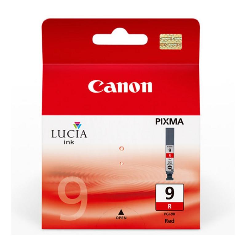 CANON PGI9 Red Ink Cartridge with vibrant red color, designed for Canon PIXMA PRO 9500 printer.