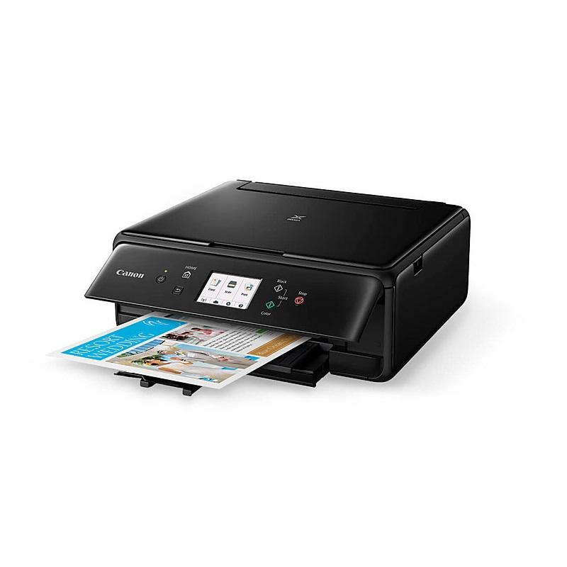Canon PIXMA Home TS5160 printer in black, showcasing its sleek design and user-friendly interface.