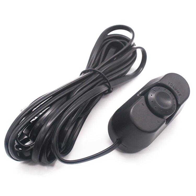 Car Amplifier Subwoofer Remote Volume Level Adjuster Tuner Controller with a sleek design and four-pin interface for easy volume control.