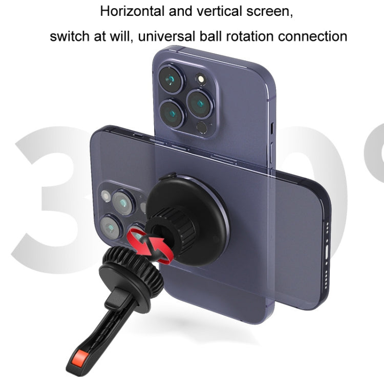 Car Electric Vacuum Suction Cup Mobile Phone Holder mounted on a dashboard, securely holding a smartphone with wireless charging feature.