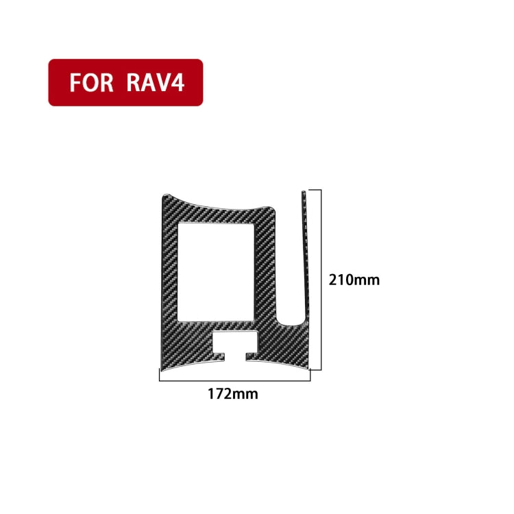 Carbon Fiber Car Handbrake Panel Decorative Sticker for Toyota RAV4, showcasing a sleek design and lightweight material.
