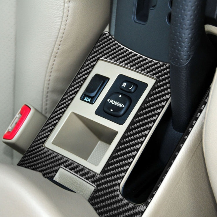 Carbon Fiber Car Handbrake Panel Decorative Sticker for Toyota RAV4, showcasing a sleek design and lightweight material.