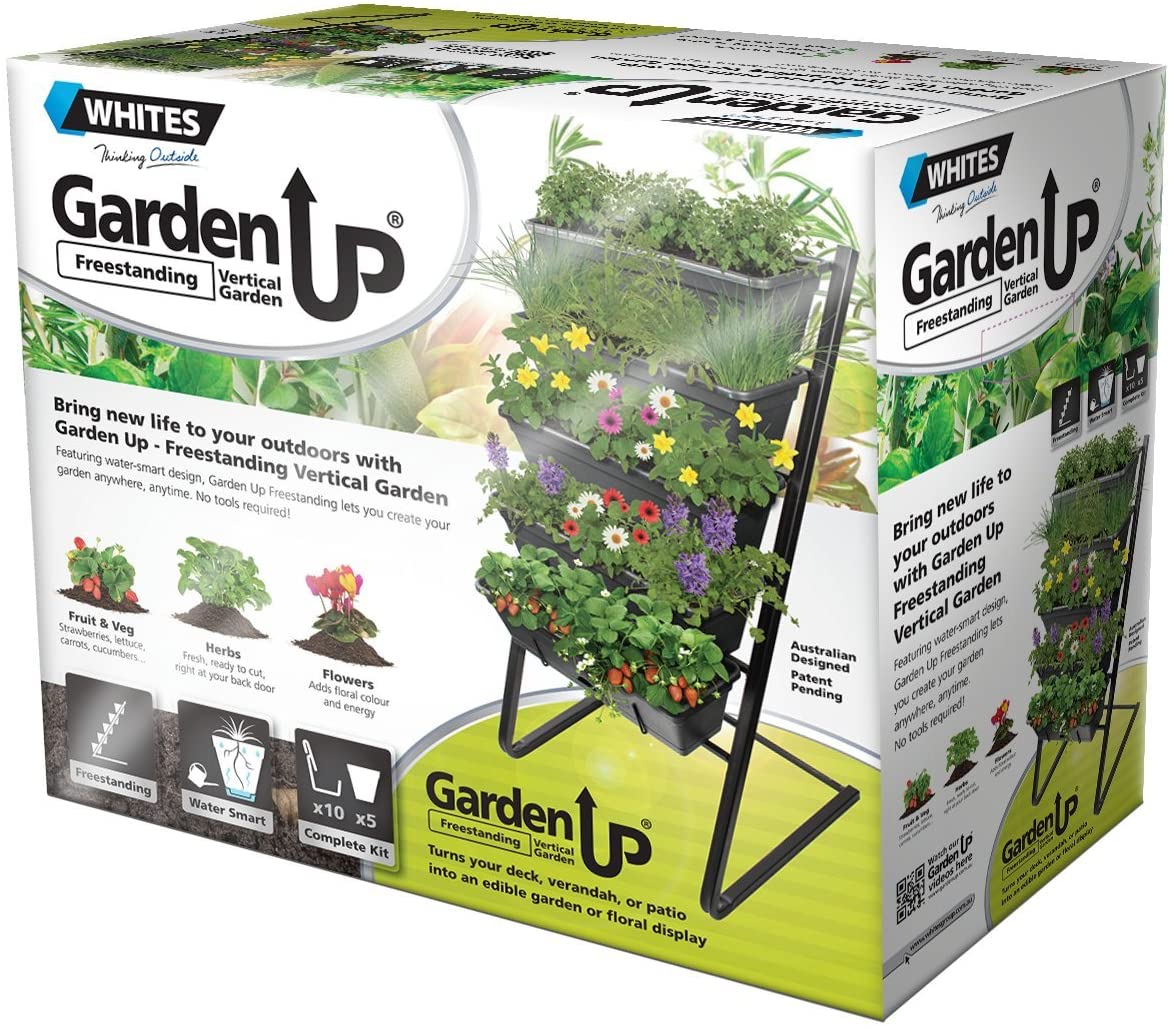 CARLA GARDEN Freestanding Vertical Garden with five water-smart pots, ideal for balconies and courtyards.
