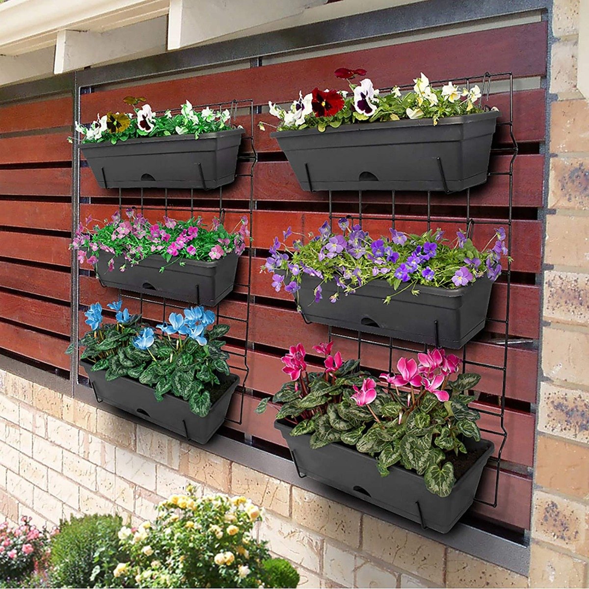 CARLA GARDEN Vertical Garden Wall Kit featuring modular grid and water-smart pots, ideal for balconies and courtyards.