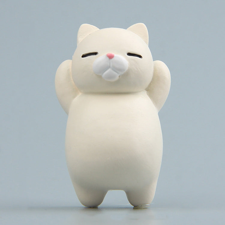 Colorful Cartoon Cat Resin Ornament, perfect for decoration and micro landscapes, showcasing a playful design.