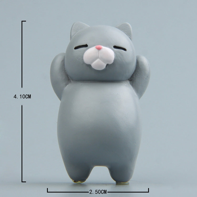 Colorful Cartoon Cat Resin Ornament, perfect for decoration and micro landscapes, showcasing a playful design.