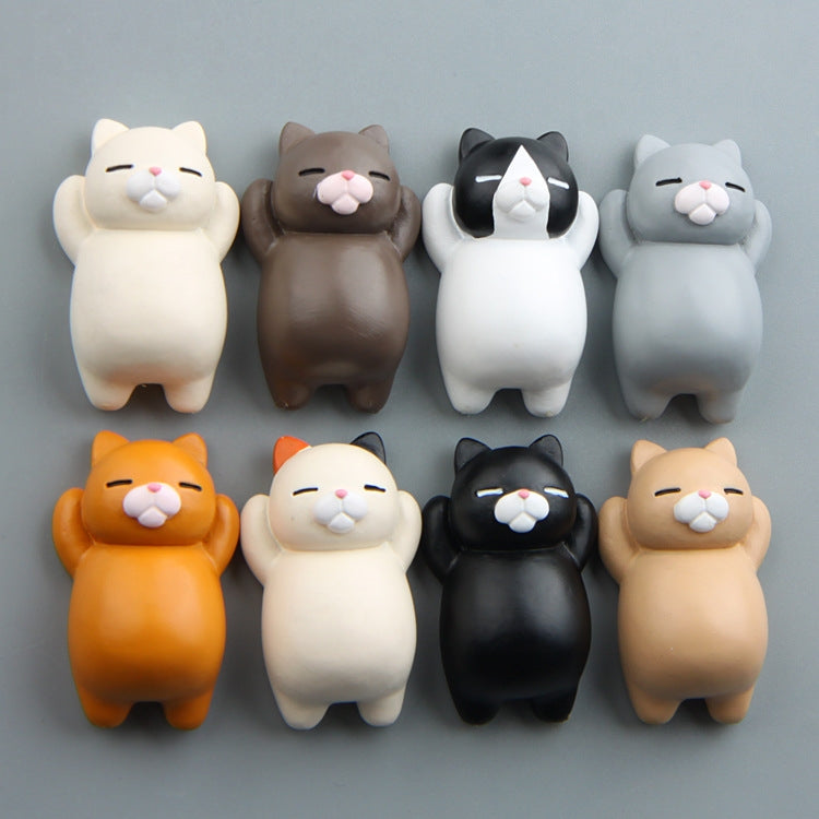 Colorful Cartoon Cat Resin Ornament, perfect for decoration and micro landscapes, showcasing a playful design.