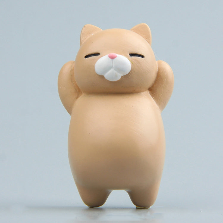 Colorful Cartoon Cat Resin Ornament, perfect for decoration and micro landscapes, showcasing a vivid three-dimensional design.