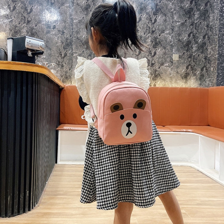 Cartoon Kindergarten Schoolbag for boys and girls, featuring a cute design made of canvas and PU leather, perfect for ages 2-5.