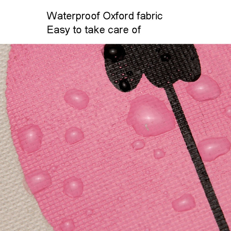 Cartoon Simple Student Oxford Pen Bag in silver, featuring a vibrant cartoon design and a smooth metal zipper.