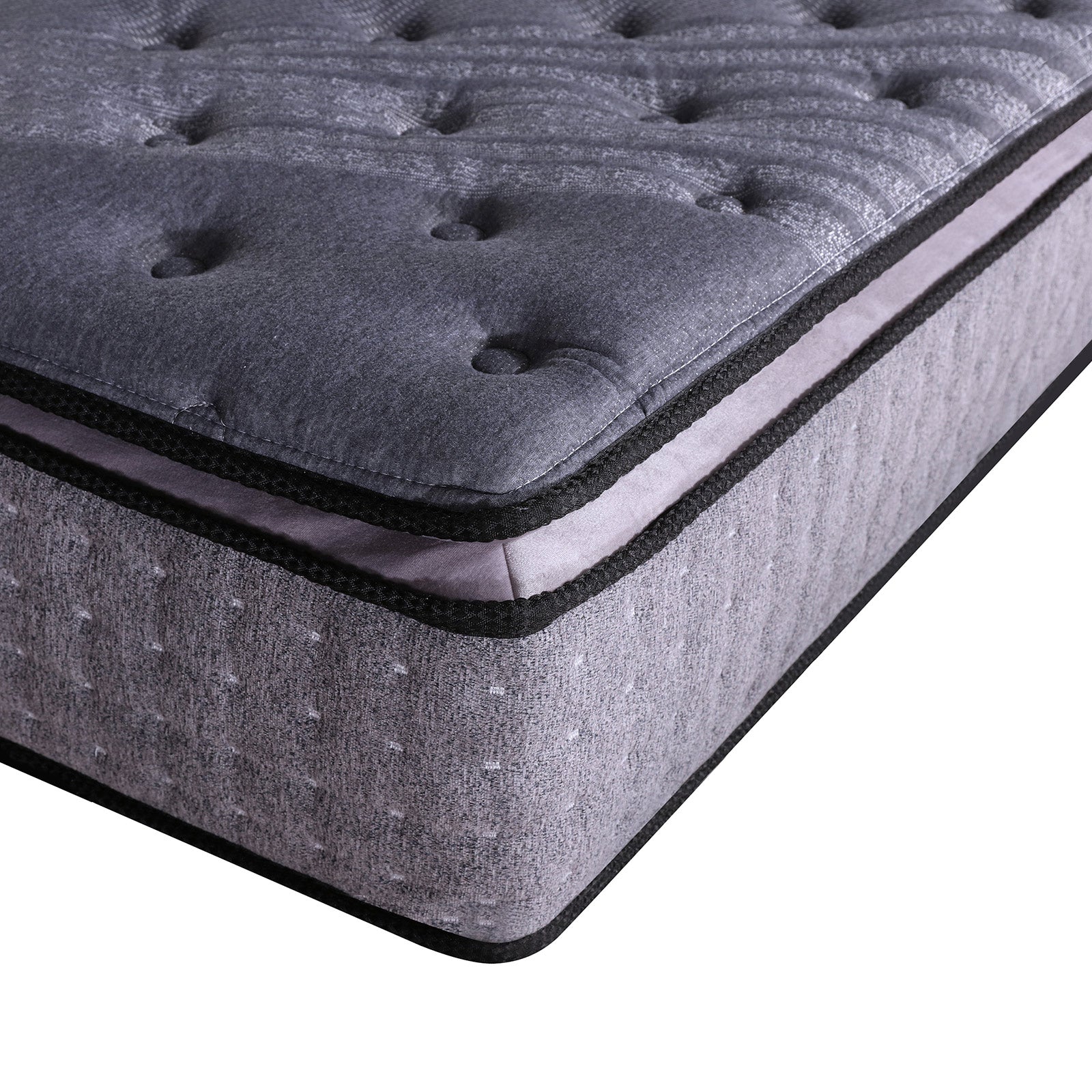 Casa Decor Bamboo Charcoal Mattress with Pocket Spring and Pillowtop design, showcasing its luxurious cover and 5-zone support system.