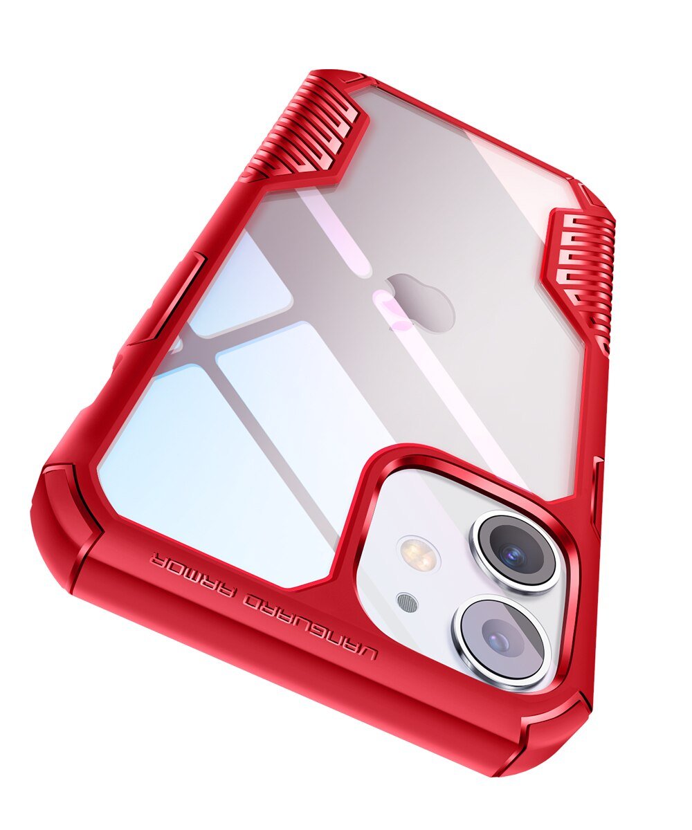Vanguard Armor case for iPhone 12 Mini, showcasing its durable and shockproof design in a transparent finish.