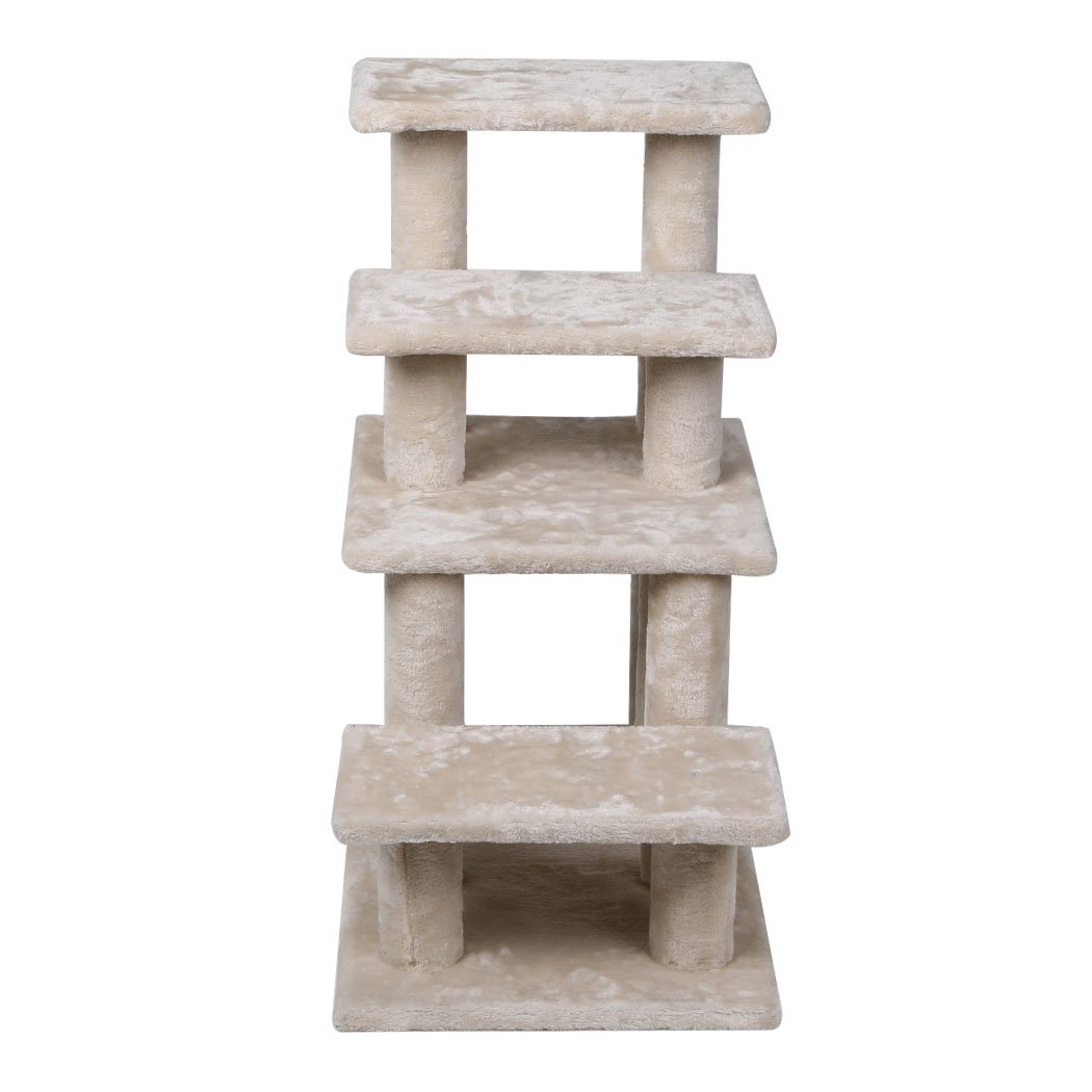 Cat Tree Beastie Scratching Post with plush covering and sisal-wrapped post, designed for climbing and scratching.