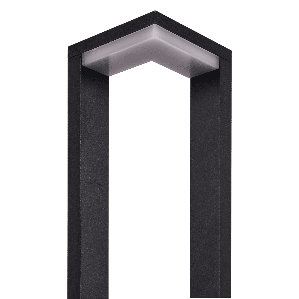 CDPA66 Cast Aluminum Path Light with a sleek black finish and integrated LED, ideal for outdoor illumination.