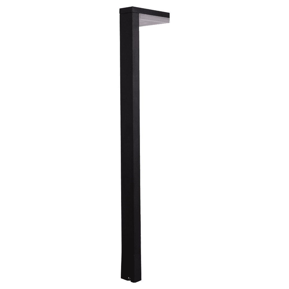 CDPA66 Cast Aluminum Path Light with a sleek black finish and integrated LED, ideal for outdoor illumination.