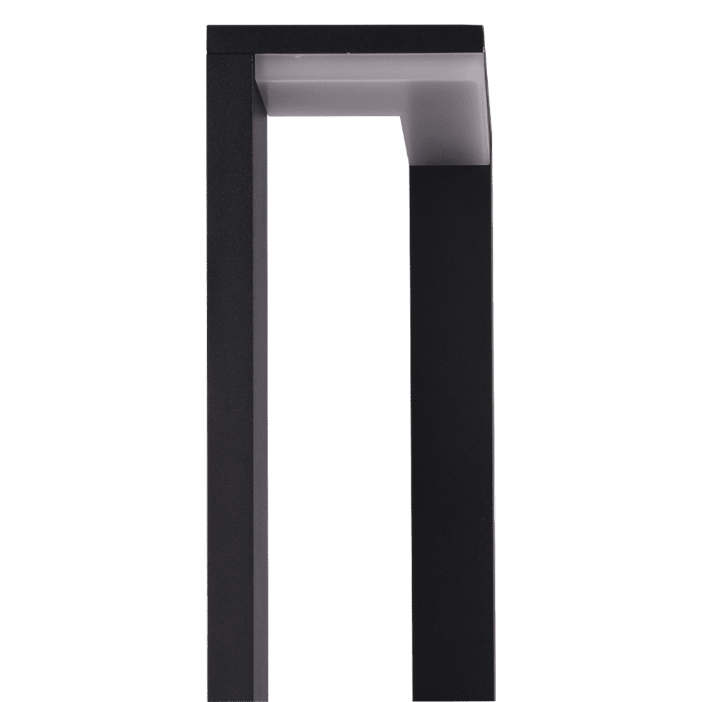 CDPA66 Cast Aluminum Path Light with a sleek black finish and integrated LED, ideal for outdoor illumination.