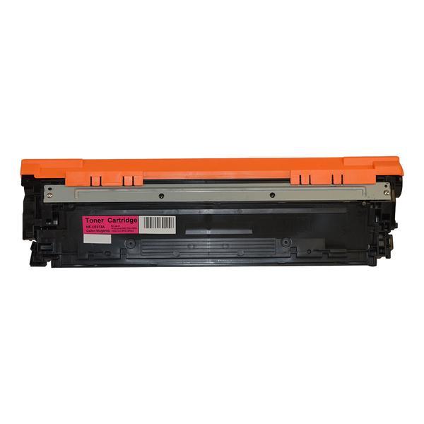 CE273A #650A Magenta Premium Generic Toner Cartridge, showcasing its sleek design and vibrant color.